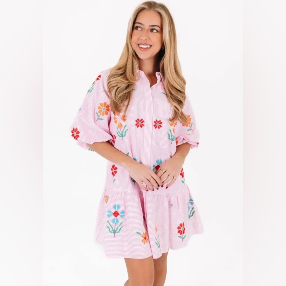 j.marie - The Piper Dress - Pink Stripe - Small